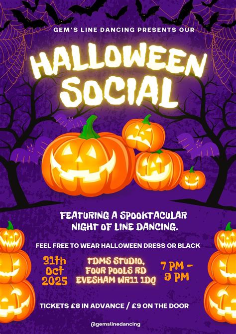 Halloween Line Dance Social, TDMS, Evesham, 31 October 2025 | AllEvents