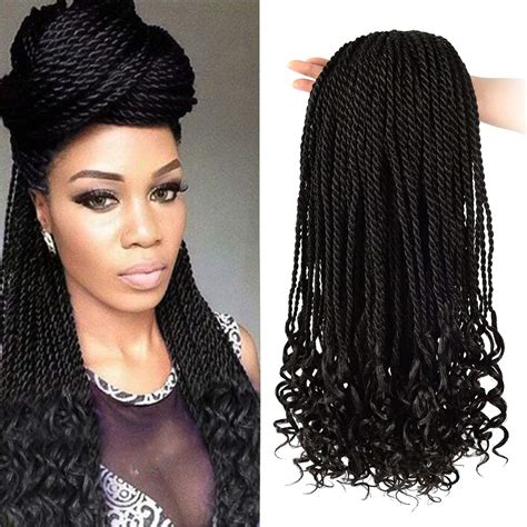 Buy Box Braids Crochet Hair Crochet Braids Box Braids Curly Ends Curly ...