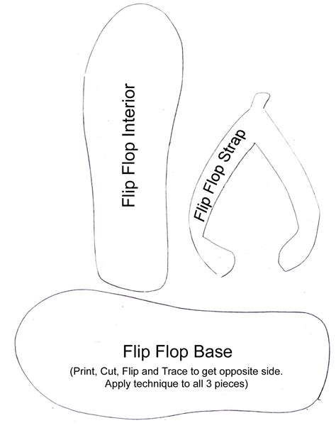 Flip Flop Printable Templates - Great Research