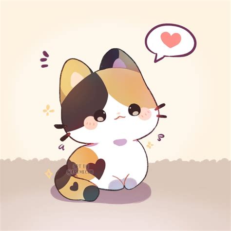 Cremechii | Cute cat drawing, Kawaii cat drawing, Kitten drawing