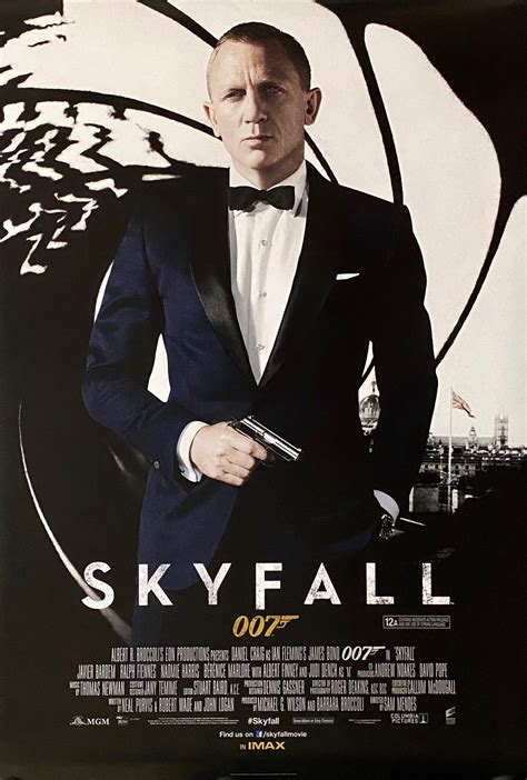Original James Bond: Skyfall Movie Poster - 007 - Daniel Craig