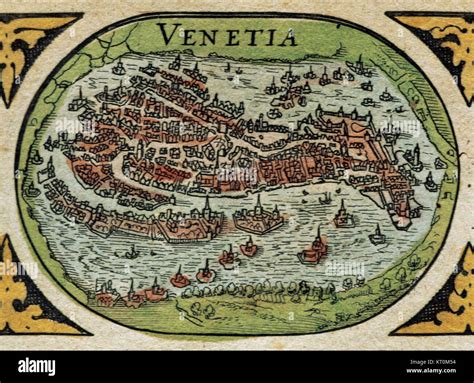 Map Venice Italy 1500s Map Venice And Its Lagoons :: The Arsenale Of