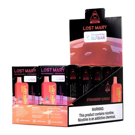 BUY 1 GET 1 FREE Strawberry Sundae Lost Mary OS5000 | Vape Amazon | The ...