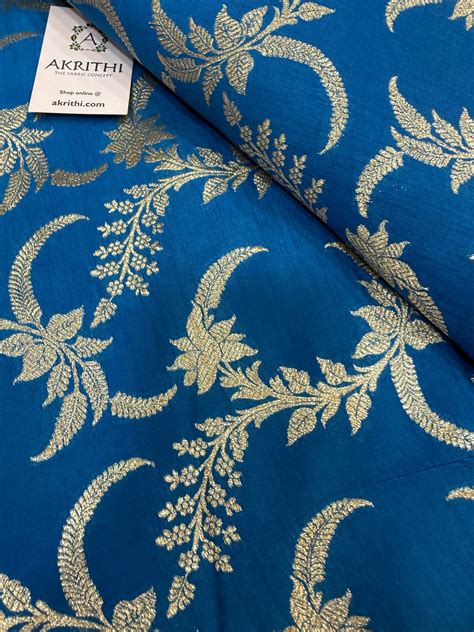 Pure Banarasi raw silk brocade fabric – Akrithi