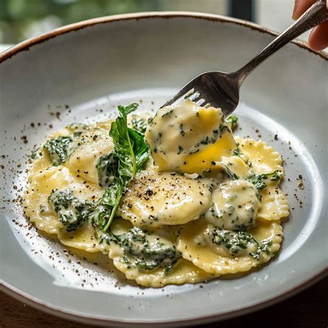 Delicious Creamy Spinach and Ricotta Ravioli Recipe