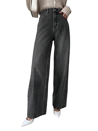 Buy KOTTY Women's High Rise Relaxed Fit Solid Jeans(Grey,30) at Amazon.in