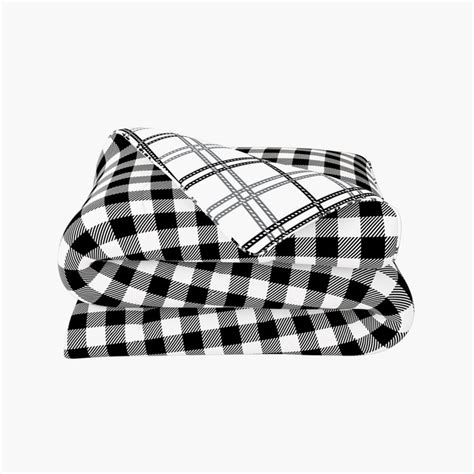 Buy PORTICO Marvella Black Checked Cotton Single Bed Comforter ...