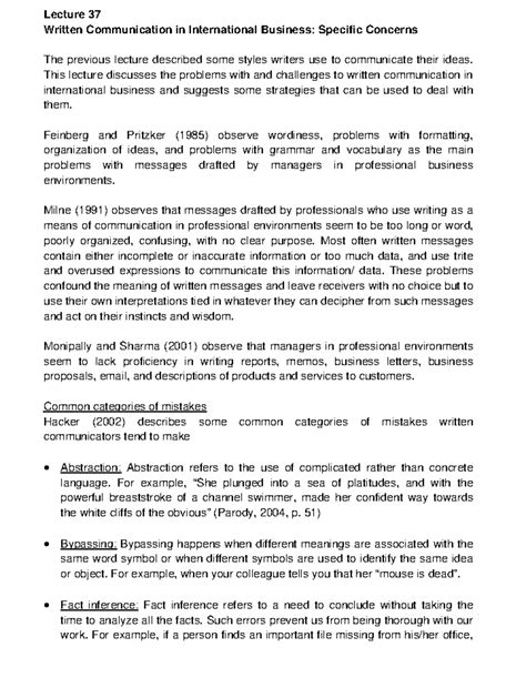 M37l37 - Lecture notes 37 - Lecture 37 Written Communication in ...