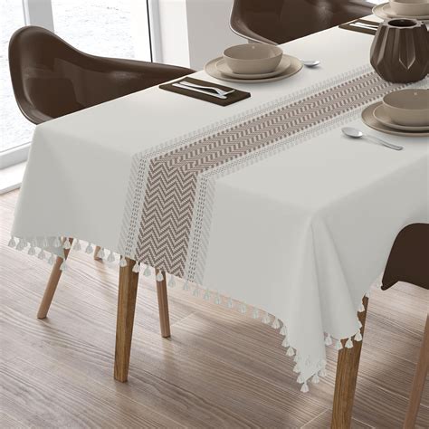 Buy HOME COLORS.IN Sicilia Center Herringbone Stripes 6 Seater Table ...