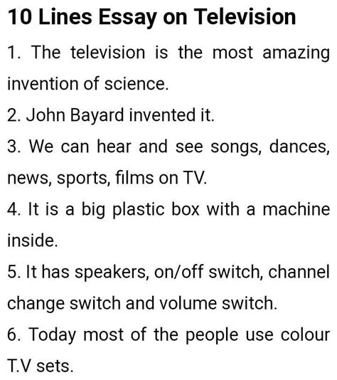 essay on television - Brainly.in