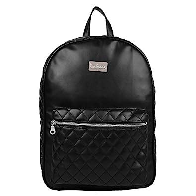 Anekaant Duvet Black PU Backpack : Amazon.in: Bags, Wallets and Luggage