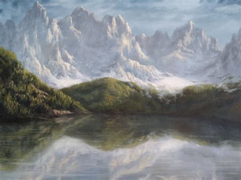 "Swiss Mountains" Oil Painting by Kevin Hill Check out my YouTube channel: KevinOilPainting For ...