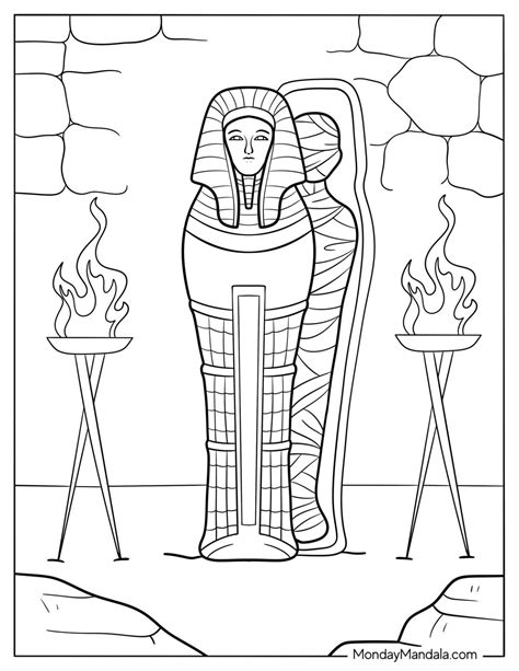 Egyptian Mummy Coloring Pages Split Pin Ancient Egyptian Mummy
