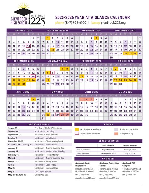 GBS North/South District 225 Calendar 25-26 [PDF] revised - EduCounty