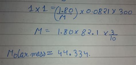 A gas is found to have a density of 1.80 g/litre at 1 atm pressure and ...