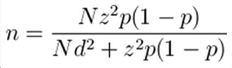 Image result for Calculating Sample Size Formula