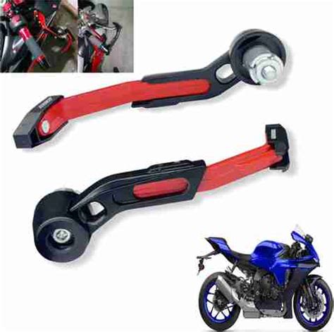 Generox CNC Aluminium Lever Guard Red For YZF-R1 Bike Crash Guard Price ...