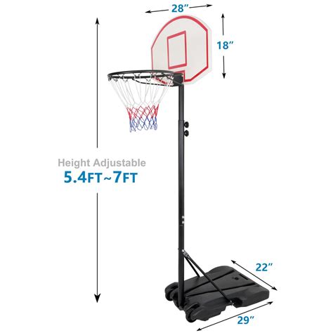 Nba Basketball Hoop Height Adjustable 2.45M 3.05M Portable Basketball