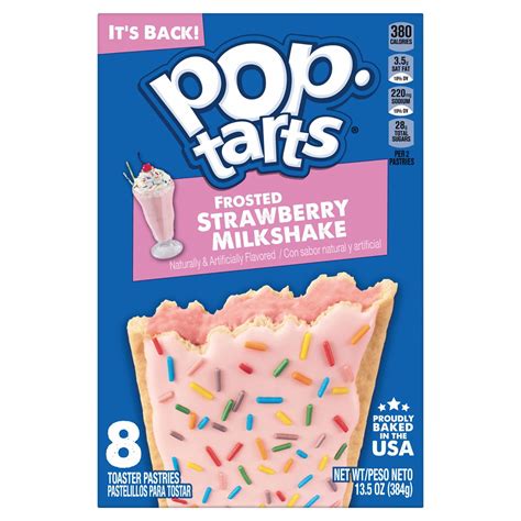 2 Pack - Kelloggs Pop Tarts Frosted Strawberry Milkshake 13.5 oz ...