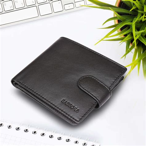 Sassora Genuine Leather Medium Black RFID Wallet For Men