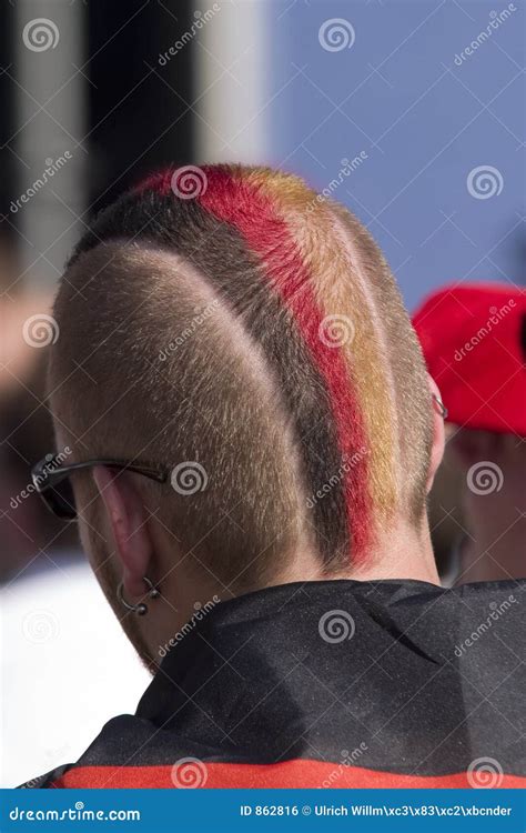 German flag hairstyle stock photo. Image of admirer, german - 862816