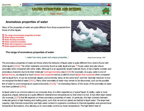 Anomalous properties of water - Warning: FormatError: Unsupported ...