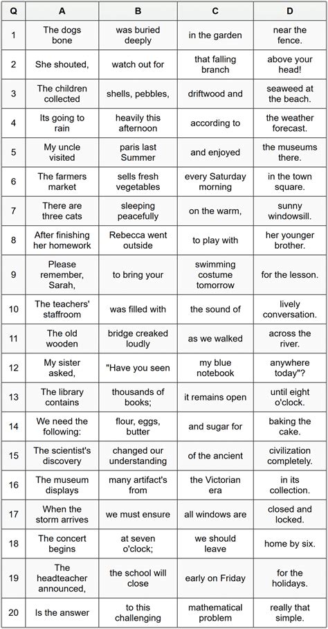 Punctuation Practice Exercise 6 - English for 11+ (GL) - 11 Plus PDF ...
