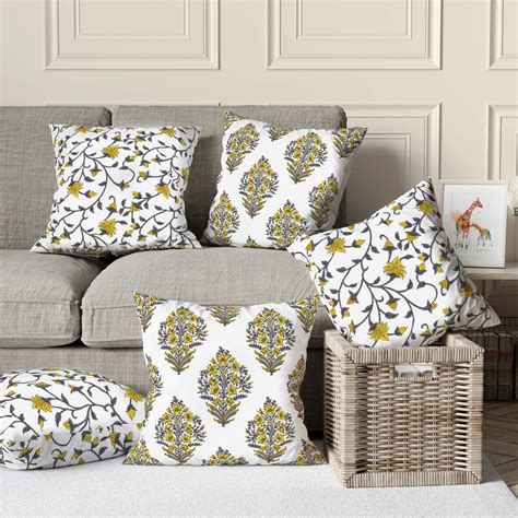 Premium thick Duck Cotton Printed Cushion Covers (Set of 5) – Trance ...