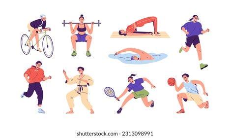 Different Types of Exercise Cartoon 的图像结果
