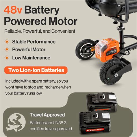 Mobility Scooter Plus - 48V 2Ah Battery, 330Lb Max Weight | SuperHandy ...