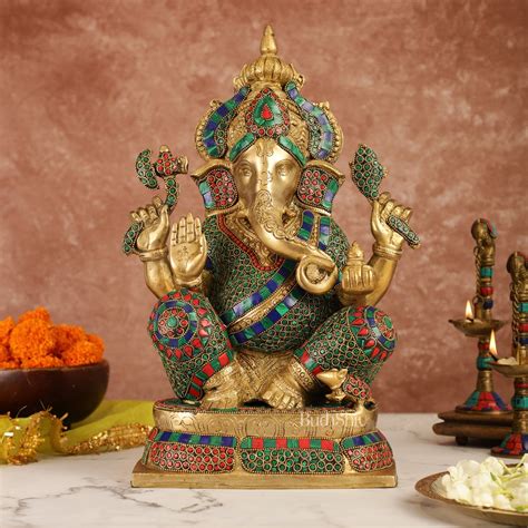 Buy Ganesh Brass idol 16 inch - Budhshiv.com