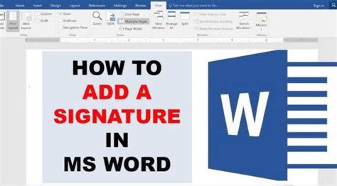 Image result for Microsoft Word Tutorial Insert Signature