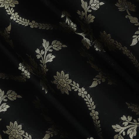 Black Color Brocade Fabric – KC Creations
