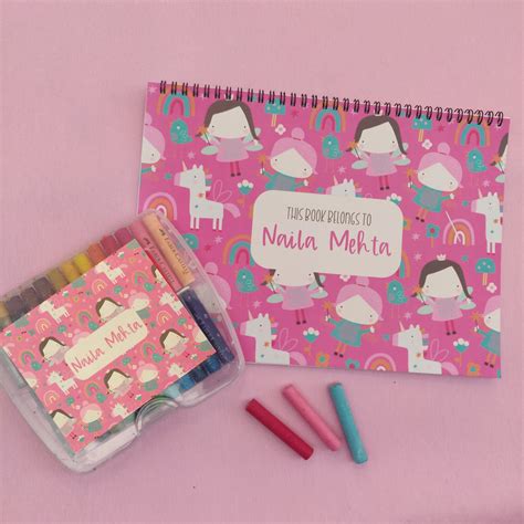 Personalised Drawing Set -Pink Fairy/ Label Shabel – Labelshabel