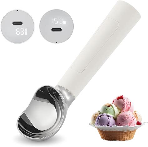 Heated Ice Cream Scoop Rechargeable, Electric Warming Ice Cream Scooper ...