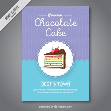 Magnifique gâteau magasin de bonbons brochure | Vecteur Premium