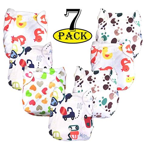 Babymoon (Pack of 7) Washable Adjustable Reusable Cloth Diaper – BABYMOON