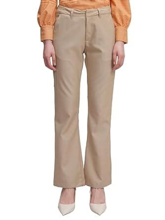 Buy Tokyo Talkies Women's Straight Pants (TTP0001515_Beige_S) at Amazon.in