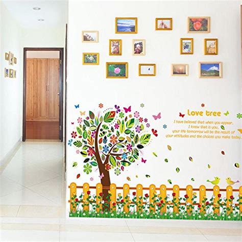 Buy Afra 'Love Tree' PVC Vinyl Wall Sticker (XXXL, Multicolour) Online ...