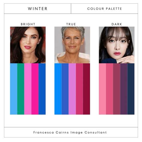 Image result for Bright Winter Color Analysis Examples