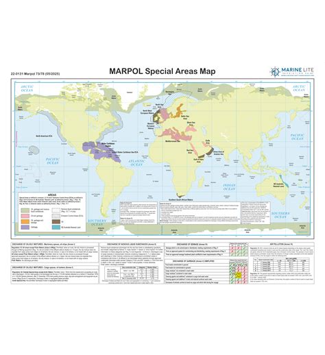 MARPOL 73/78 Special Areas Map Latest Edition (1st May 2025)