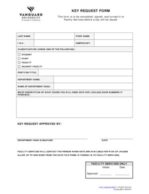 Fillable Online it vanguard STAFF REQUEST FOR HIRE FORM - it vanguard ...