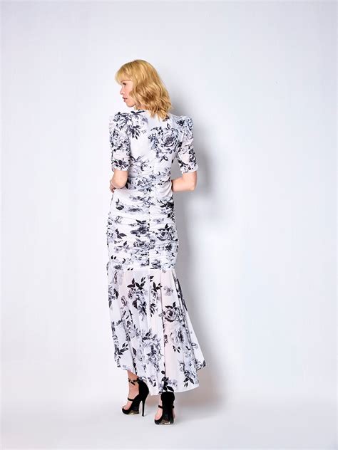 Floral Mesh Maxi Dress