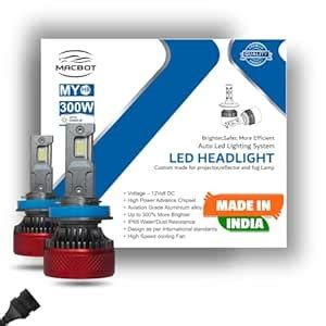 MACBOT H8/H11/H16 Type Yellow LED Bulb 300 Watt MY-H8, with 2-Year ...