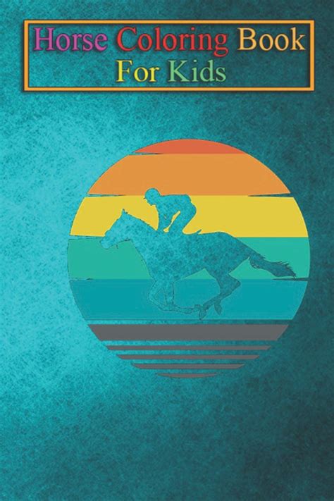 Buy Horse Coloring Book For Kids: Retro Vintage Horse Rider Jockey ...