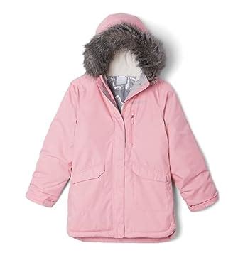 Columbia Kids Girls Suttle Mountain Long Insulated Jacket, Pink Orchid ...