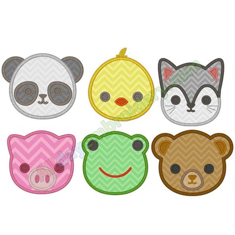Animal collection. Machine embroidery design. Applique design. – Alldayembroidery.com