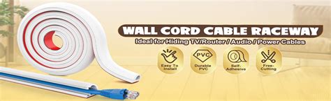 Ramoni Wire Hider on Wall, 2M/6.6ft PVC Wire Organiser, Cable Protector ...