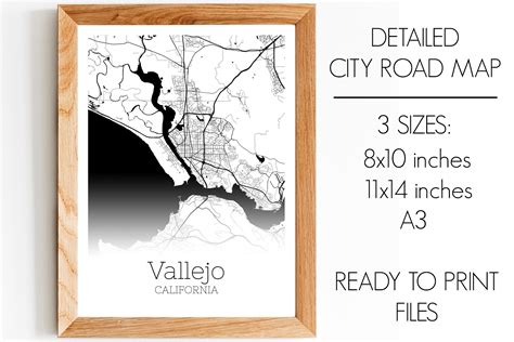 Vallejo California City Map Graphic by SVGExpress · Creative Fabrica