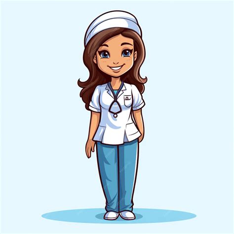 Free vector nurse clipart painting isolated | Premium AI-generated vector